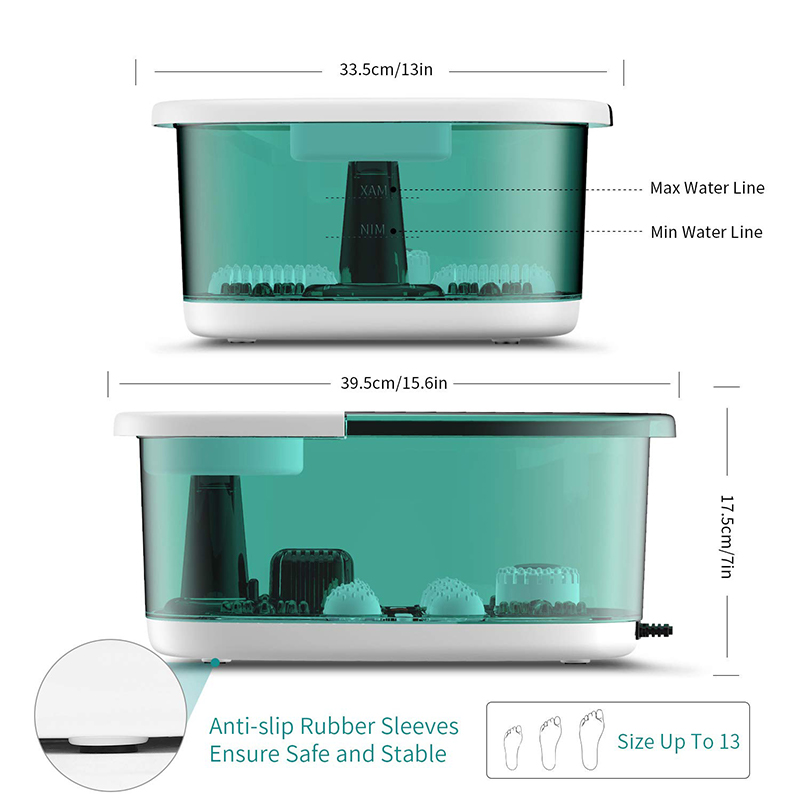 MM-20A-3 เครื่องนวดสปาเท้าพร้อมความร้อนและลูกกลิ้งนวดขนาดใหญ่สี่อัน