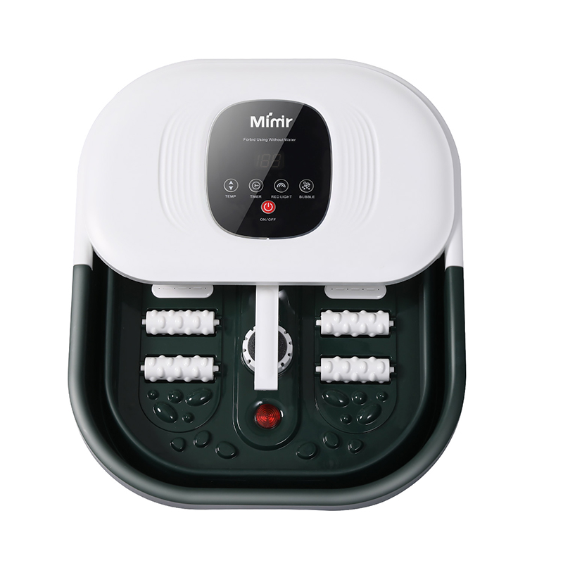 MZD-22B-1 เครื่องสปาเท้าแบบพับได้พร้อมหินภูเขาไฟสำหรับนวดผ่อนคลายเท้า