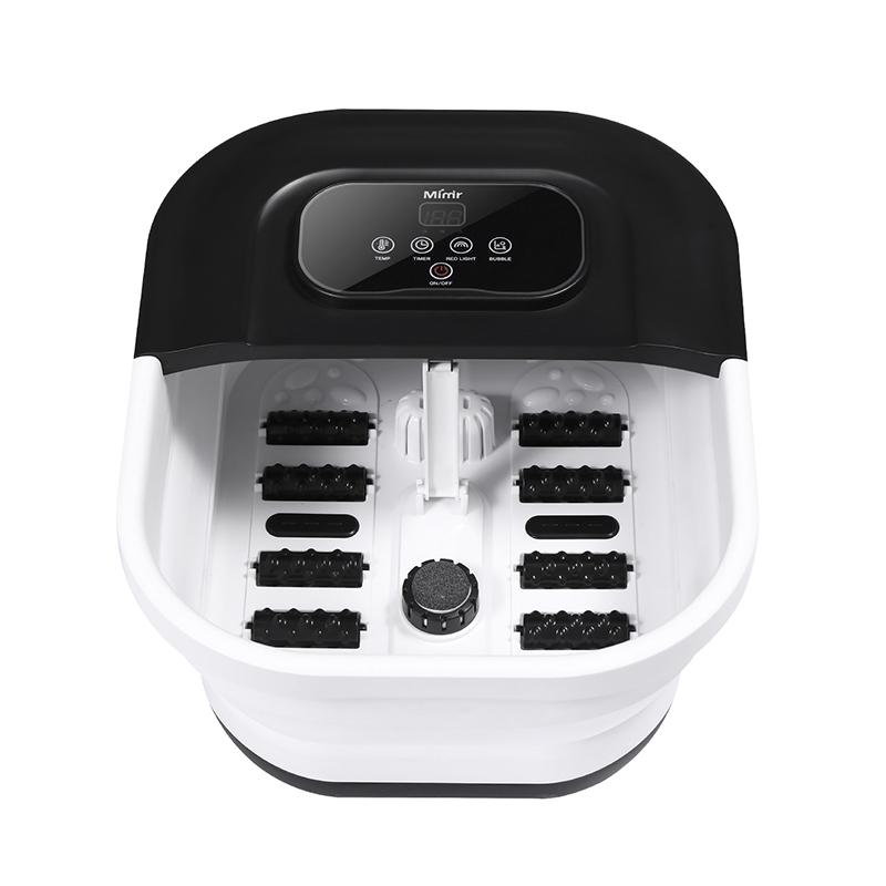 MZD-22B-2 500W เครื่องสปาเท้าแบบพับได้พร้อมลูกกลิ้งนวด 8 ชิ้นสำหรับนวดผ่อนคลายเท้า