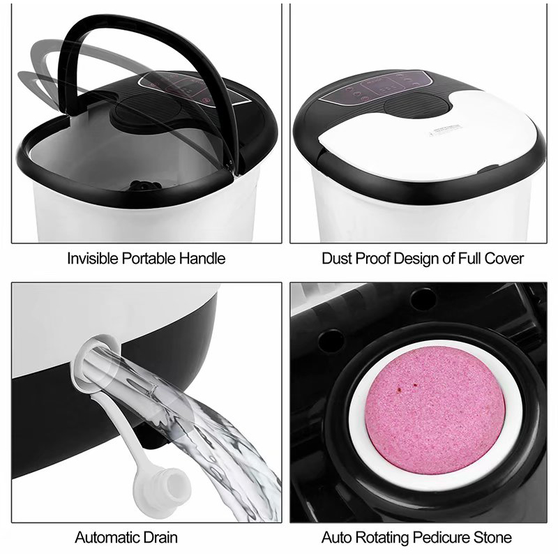 MM-18C เครื่องนวดสปาเท้าอัตโนมัติพร้อมลูกกลิ้งนวด 8 ชิ้นและหินภูเขาไฟ